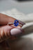 Silver ring with oval natural Tanzanite gemstone from December birthstone collection.