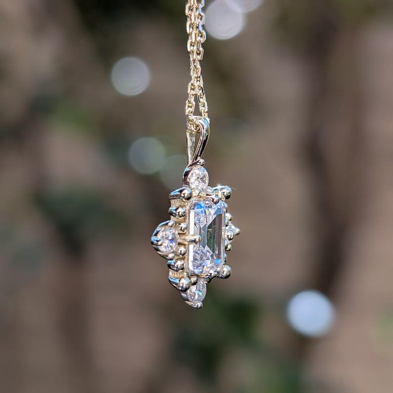 The Marielle - Moissanite Necklace Necklaces Handmade Handcrafted