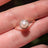 Pearl Hexagon Halo Ring