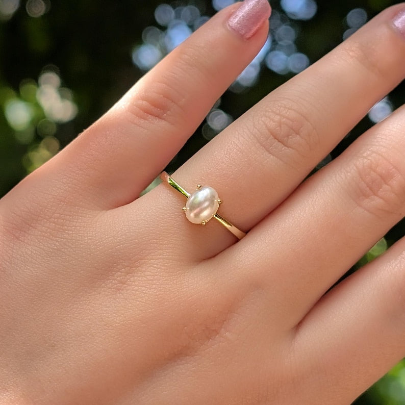 Pearl Oval Ring