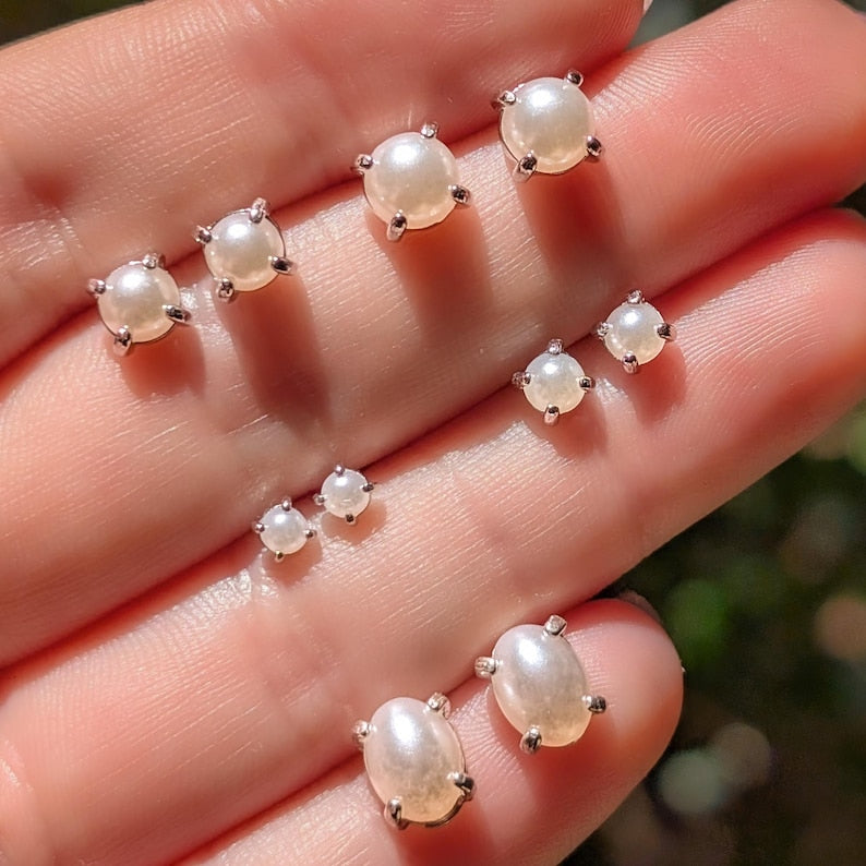 Pearl Round Earrings