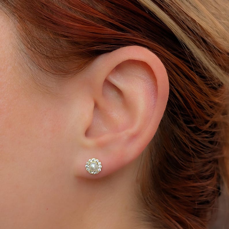 Pearl Halo Earrings