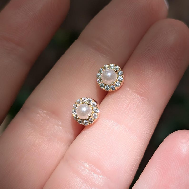 Pearl Halo Earrings