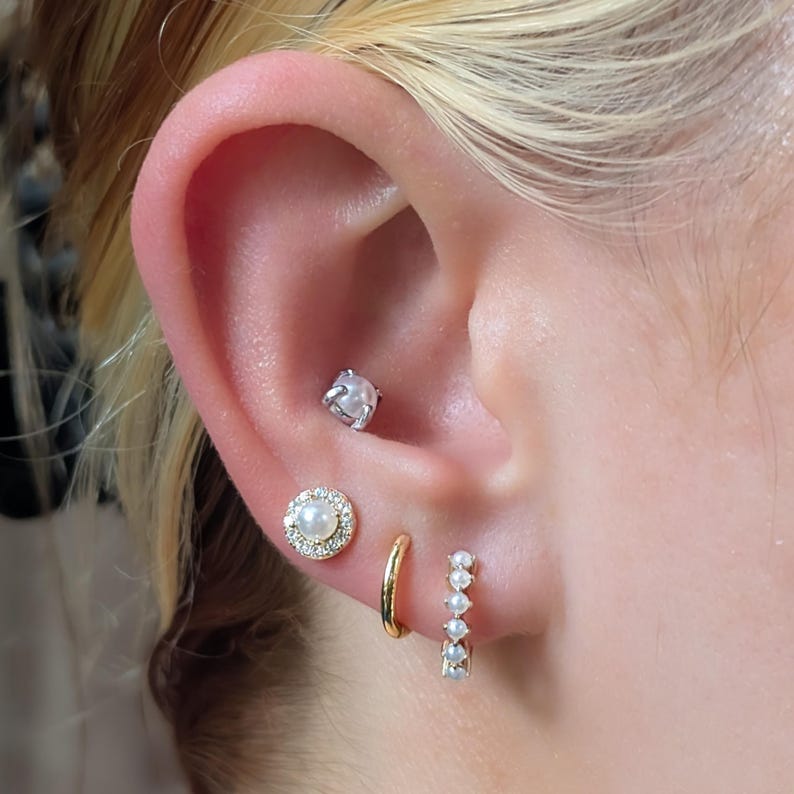 Pearl Halo Earrings