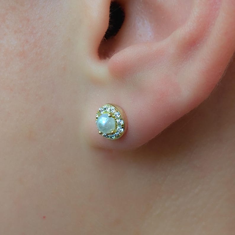 Pearl Halo Earrings