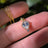 Vintage Teardrop Moissanite Halo Pendant Necklace