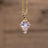 Vintage Teardrop Moissanite Halo Pendant Necklace