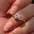 Sideways Lab Diamond Teardrop Ring