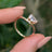 Sideways Lab Diamond Teardrop Ring