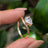 Sideways Lab Diamond Teardrop Ring