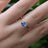 Sideways Tanzanite Teardrop Ring