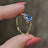 Sideways Tanzanite Teardrop Ring