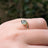 Sideways Moss Agate Teardrop Ring
