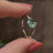 Sideways Moss Agate Teardrop Ring