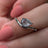 Sideways Rutilated Quartz Teardrop Ring