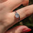 Sideways Rutilated Quartz Teardrop Ring