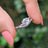 Sideways Rutilated Quartz Teardrop Ring
