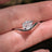 Sideways Rutilated Quartz Teardrop Ring