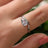 Sideways Rutilated Quartz Teardrop Ring