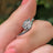 Sideways Rutilated Quartz Teardrop Ring