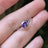 Sideways Amethyst Teardrop Ring
