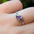 Sideways Amethyst Teardrop Ring
