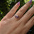 Sideways Amethyst Teardrop Ring