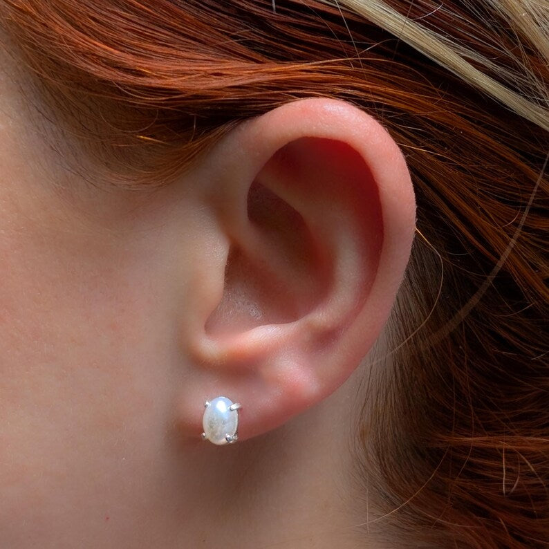 Pearl Oval Earrings