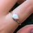Sideways Opal Teardrop Ring