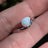 Sideways Opal Teardrop Ring