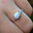 Sideways Opal Teardrop Ring