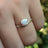 Sideways Opal Teardrop Ring