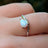 Sideways Opal Teardrop Ring