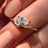 Pear Moissanite East West Sideways Ring