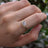Pear Moissanite East West Sideways Ring