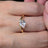 Pear Moissanite East West Sideways Ring