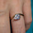 Pear Moissanite East West Sideways Ring