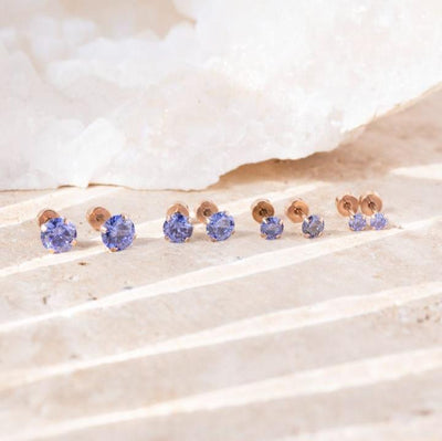 LS Tanzanite Stud Earrings