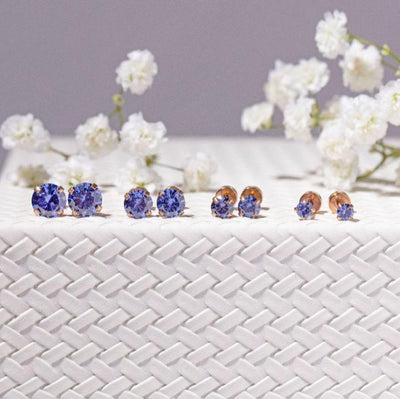 LS Tanzanite Stud Earrings