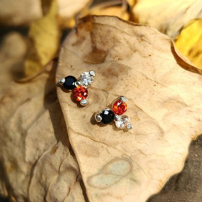 Halloween Tri-Cluster Stud Earrings