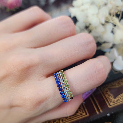 Birthstone Half Eternity Band