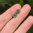 Faceted Natural Emerald Doublet Earrings Earrings Handmade Handcrafted