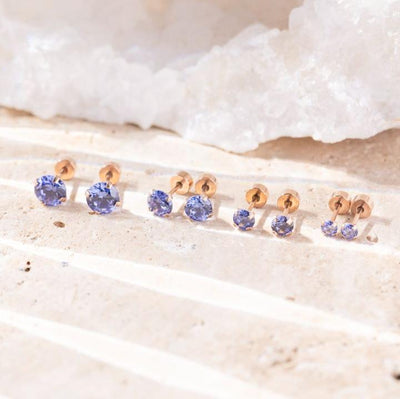 LS Tanzanite Stud Earrings