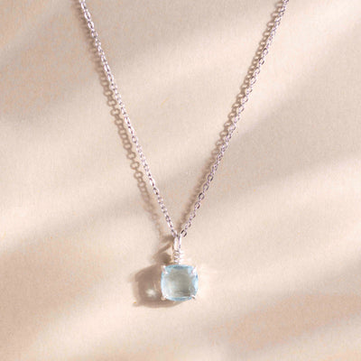 The Ashlynn - Natural Aquamarine Necklace