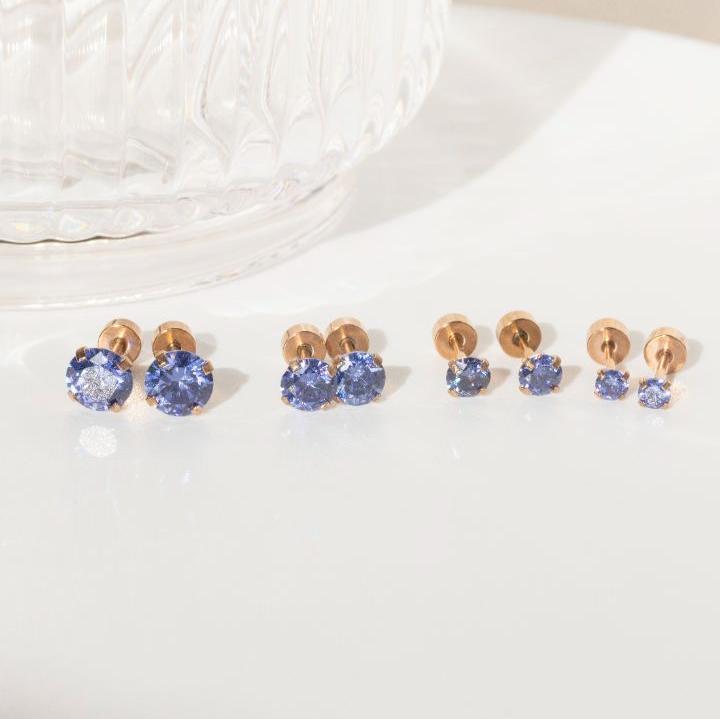 LS Tanzanite Stud Earrings