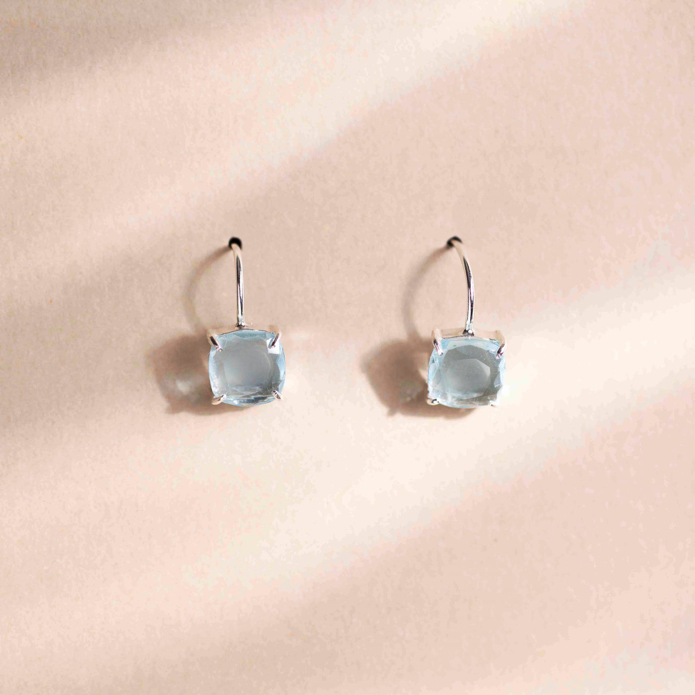 The Ashera - Natural Aquamarine Dangle Earrings