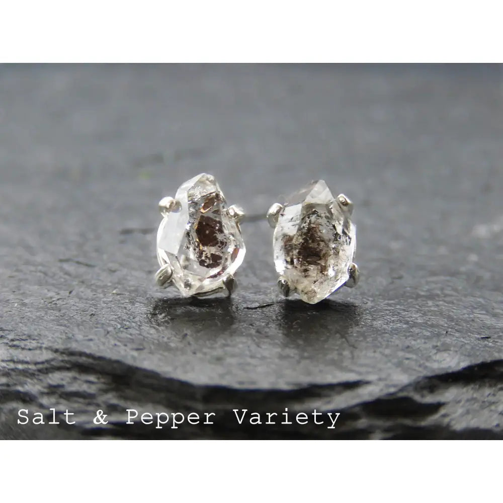 Herkimer Diamond Stud Earrings Earrings Handmade Handcrafted