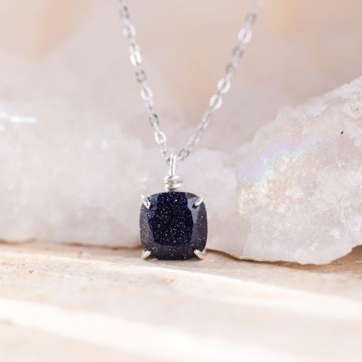 The Ashlynn - Blue Sandstone Necklace