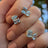 The Aurora - Toi et Moi Aquamarine Earrings Earrings Handmade Handcrafted
