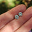 Round Aquamarine Stud Earrings Earrings Handmade Handcrafted